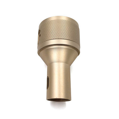 Conector coaxial moleteado anodizado de mecanizado CNC personalizado de cobre y aluminio