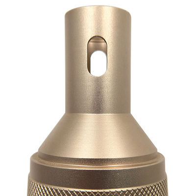 Conector coaxial moleteado anodizado de mecanizado CNC personalizado de cobre y aluminio