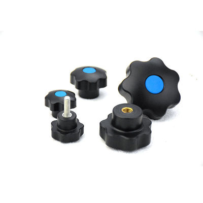 manija de nylon de la estrella del nilón siete de Plum Blossom Knob Mechanical Handwheel del moldeo a presión de 0.01m m